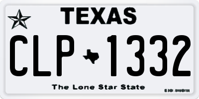 TX license plate CLP1332