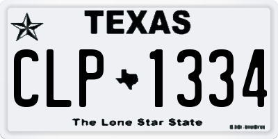 TX license plate CLP1334