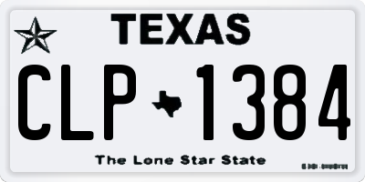 TX license plate CLP1384