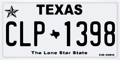 TX license plate CLP1398