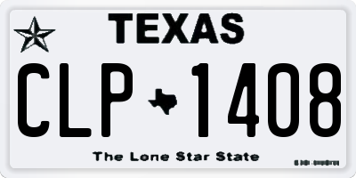 TX license plate CLP1408