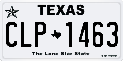 TX license plate CLP1463