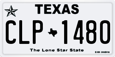 TX license plate CLP1480