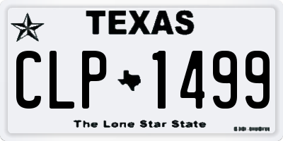 TX license plate CLP1499
