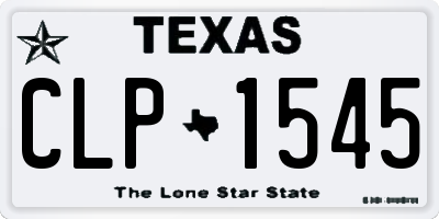 TX license plate CLP1545