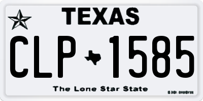 TX license plate CLP1585