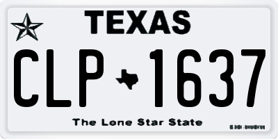 TX license plate CLP1637