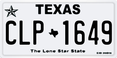 TX license plate CLP1649