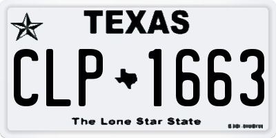 TX license plate CLP1663