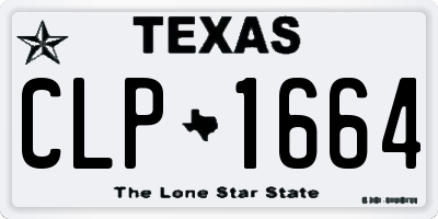 TX license plate CLP1664