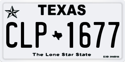 TX license plate CLP1677