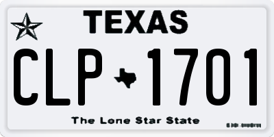 TX license plate CLP1701