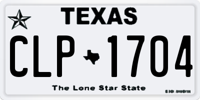 TX license plate CLP1704