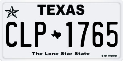 TX license plate CLP1765