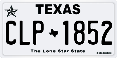 TX license plate CLP1852