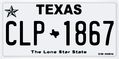 TX license plate CLP1867