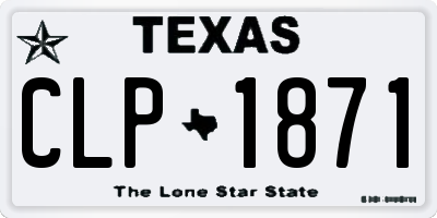 TX license plate CLP1871