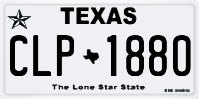 TX license plate CLP1880