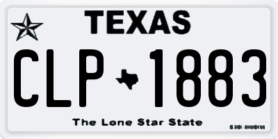 TX license plate CLP1883