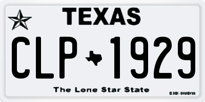 TX license plate CLP1929