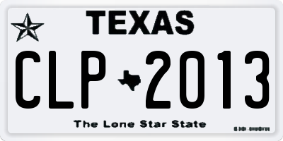 TX license plate CLP2013