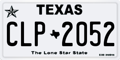 TX license plate CLP2052