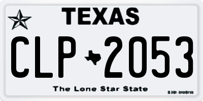 TX license plate CLP2053