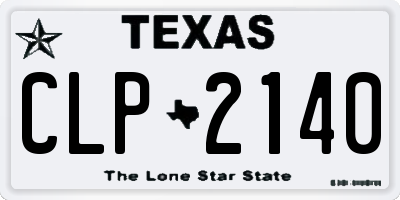 TX license plate CLP2140