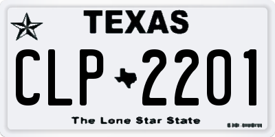 TX license plate CLP2201