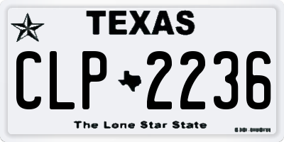 TX license plate CLP2236