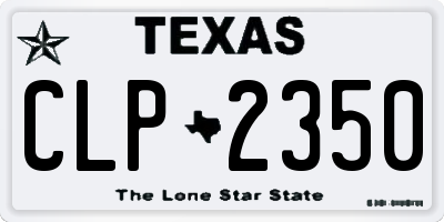 TX license plate CLP2350