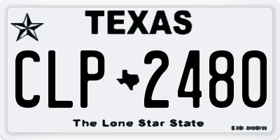TX license plate CLP2480