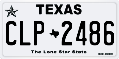 TX license plate CLP2486