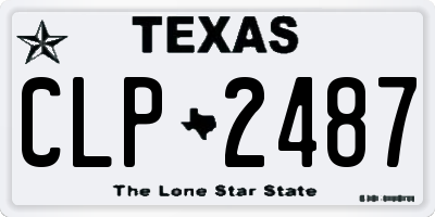 TX license plate CLP2487