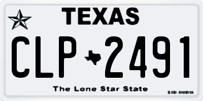 TX license plate CLP2491