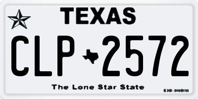 TX license plate CLP2572