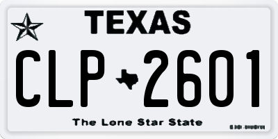 TX license plate CLP2601