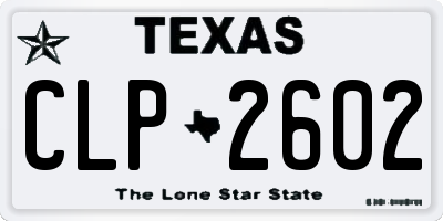 TX license plate CLP2602