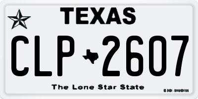 TX license plate CLP2607