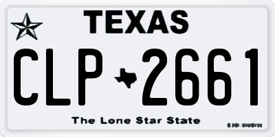 TX license plate CLP2661
