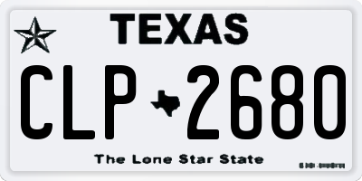 TX license plate CLP2680