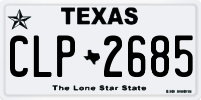 TX license plate CLP2685