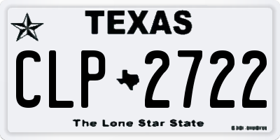 TX license plate CLP2722