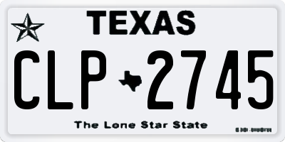 TX license plate CLP2745