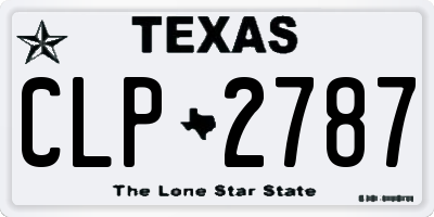 TX license plate CLP2787
