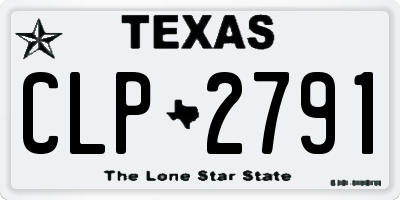 TX license plate CLP2791