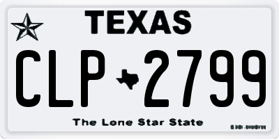 TX license plate CLP2799