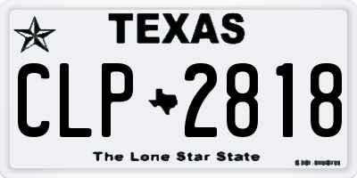 TX license plate CLP2818