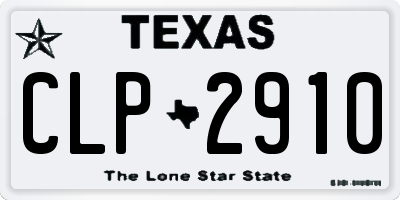 TX license plate CLP2910
