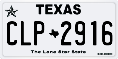 TX license plate CLP2916